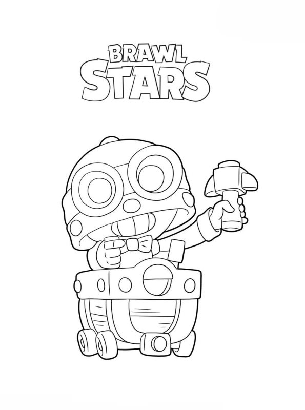 Kids-n-fun.com | Coloring page Brawl Stars Carl Brawl Stars